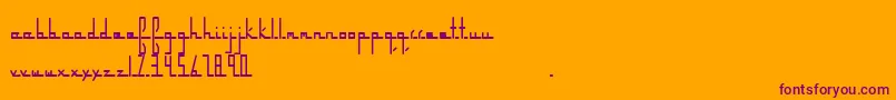 Parkwayextended-Schriftart – Violette Schriften auf orangefarbenem Hintergrund