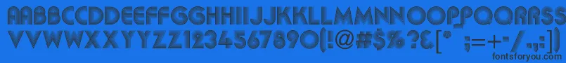 Kbakkac Font – Black Fonts on Blue Background