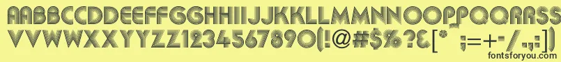 Kbakkac Font – Black Fonts on Yellow Background