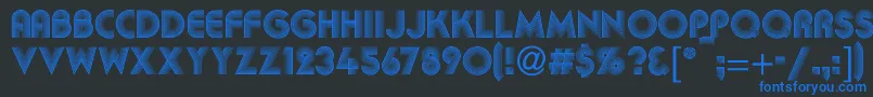 Kbakkac Font – Blue Fonts on Black Background