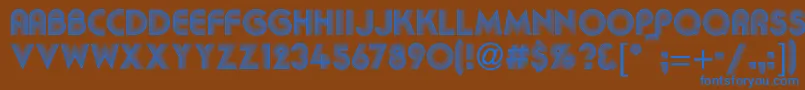 Kbakkac Font – Blue Fonts on Brown Background