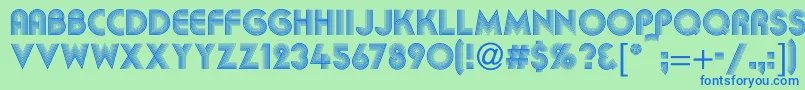 Kbakkac Font – Blue Fonts on Green Background