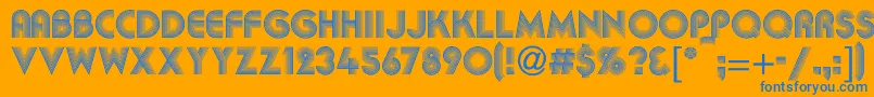 Kbakkac Font – Blue Fonts on Orange Background