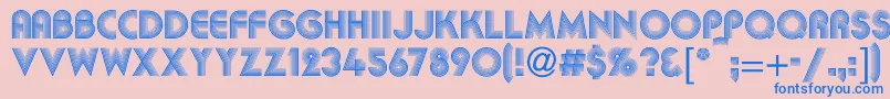 Kbakkac Font – Blue Fonts on Pink Background