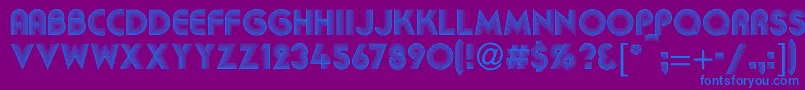 Kbakkac Font – Blue Fonts on Purple Background