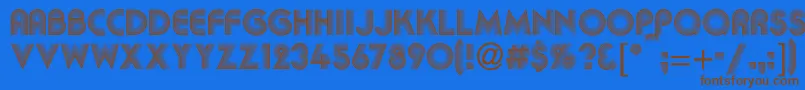 Kbakkac Font – Brown Fonts on Blue Background