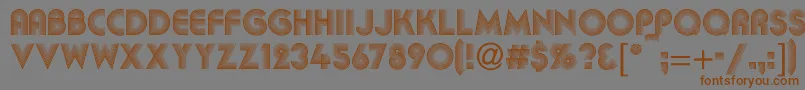 Kbakkac Font – Brown Fonts on Gray Background