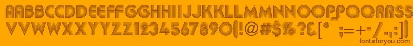 Kbakkac Font – Brown Fonts on Orange Background
