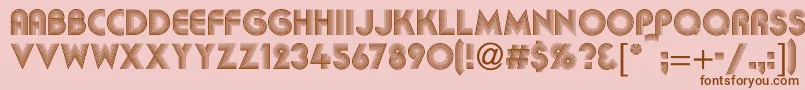 Kbakkac Font – Brown Fonts on Pink Background