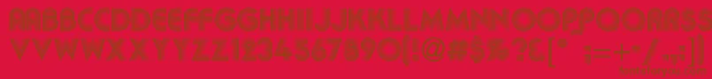 Kbakkac Font – Brown Fonts on Red Background