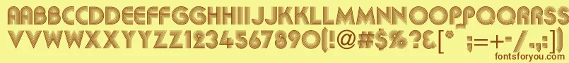 Kbakkac Font – Brown Fonts on Yellow Background