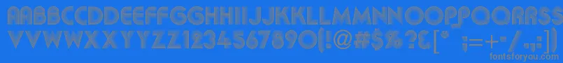 Kbakkac Font – Gray Fonts on Blue Background
