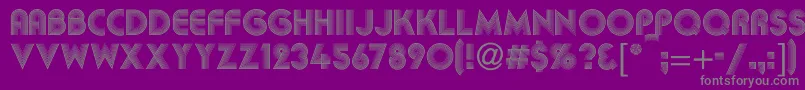 Kbakkac Font – Gray Fonts on Purple Background