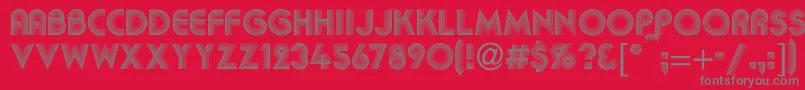 Kbakkac Font – Gray Fonts on Red Background