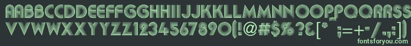 Kbakkac Font – Green Fonts on Black Background