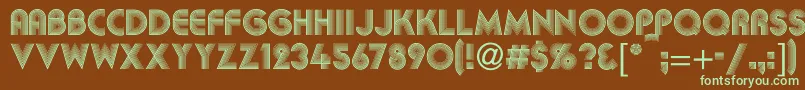 Kbakkac Font – Green Fonts on Brown Background