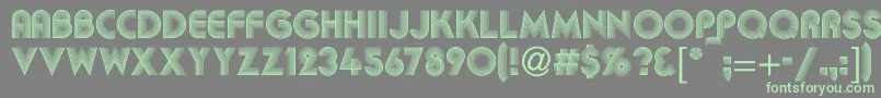 Kbakkac Font – Green Fonts on Gray Background