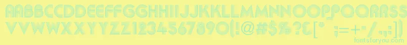 Kbakkac Font – Green Fonts on Yellow Background