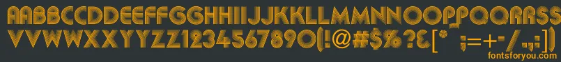 Kbakkac Font – Orange Fonts on Black Background