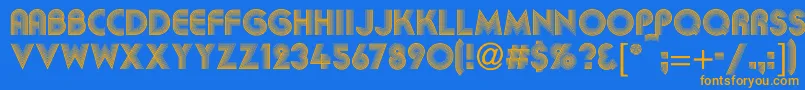 Kbakkac Font – Orange Fonts on Blue Background