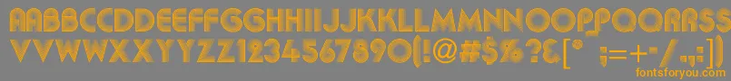 Kbakkac Font – Orange Fonts on Gray Background
