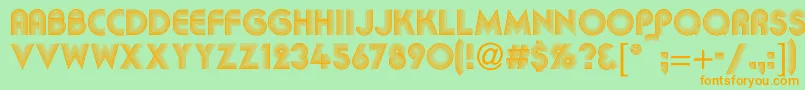 Kbakkac Font – Orange Fonts on Green Background
