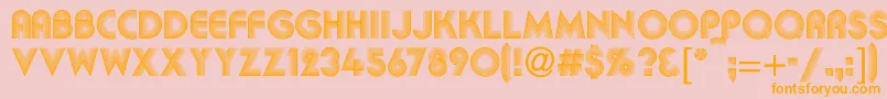 Kbakkac Font – Orange Fonts on Pink Background