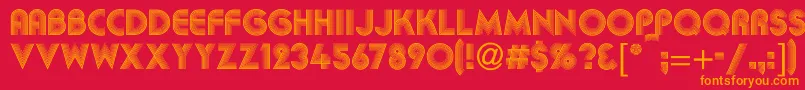 Kbakkac Font – Orange Fonts on Red Background