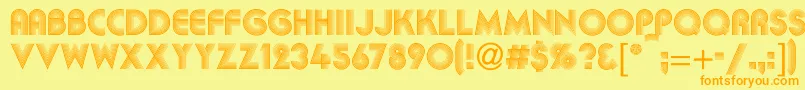 Kbakkac Font – Orange Fonts on Yellow Background