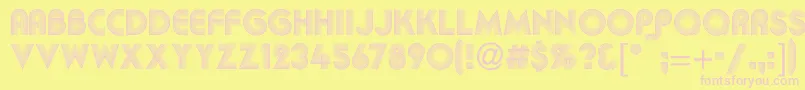 Kbakkac Font – Pink Fonts on Yellow Background