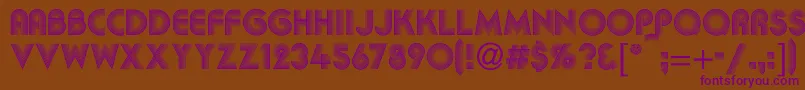 Kbakkac Font – Purple Fonts on Brown Background