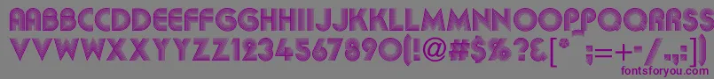 Kbakkac Font – Purple Fonts on Gray Background