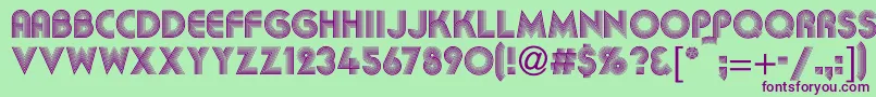 Kbakkac Font – Purple Fonts on Green Background