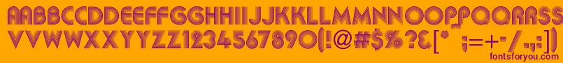 Kbakkac Font – Purple Fonts on Orange Background