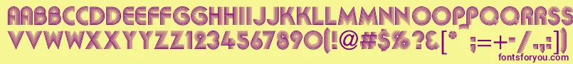 Kbakkac Font – Purple Fonts on Yellow Background