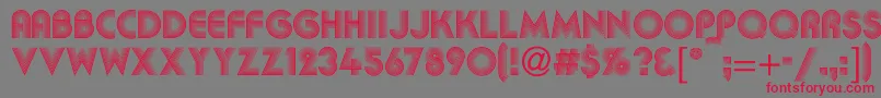 Kbakkac Font – Red Fonts on Gray Background