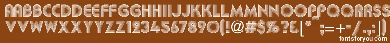 Kbakkac Font – White Fonts on Brown Background