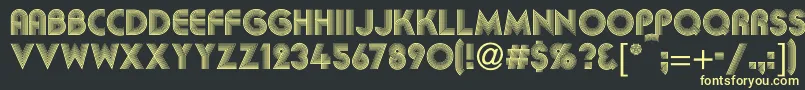 Kbakkac Font – Yellow Fonts on Black Background
