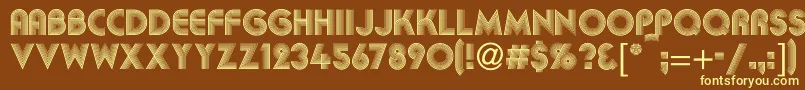 Kbakkac Font – Yellow Fonts on Brown Background