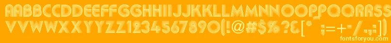 Kbakkac Font – Yellow Fonts on Orange Background