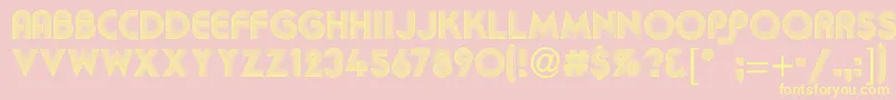 Kbakkac Font – Yellow Fonts on Pink Background