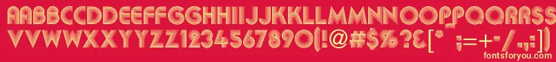 Kbakkac Font – Yellow Fonts on Red Background