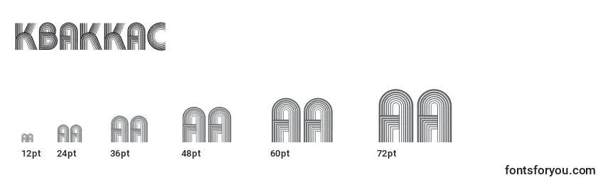 Kbakkac Font Sizes