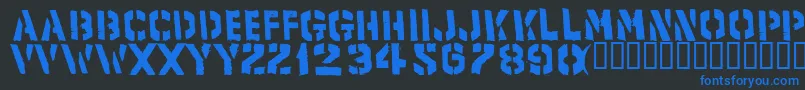 Product ffy Font – Blue Fonts on Black Background