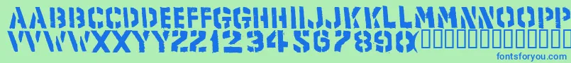Product ffy Font – Blue Fonts on Green Background