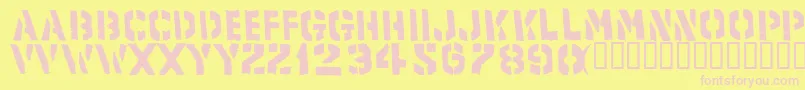 Шрифт Product ffy – розовые шрифты на жёлтом фоне