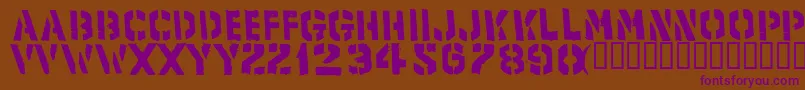 Product ffy-Schriftart – Violette Schriften auf braunem Hintergrund
