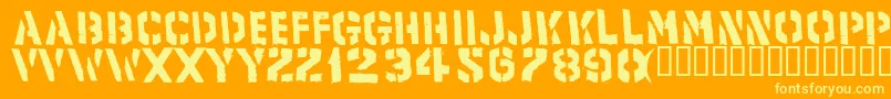 Product ffy Font – Yellow Fonts on Orange Background