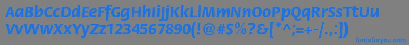 FloracttBold Font – Blue Fonts on Gray Background