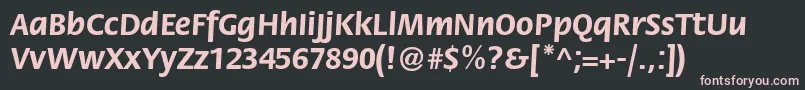 FloracttBold Font – Pink Fonts on Black Background